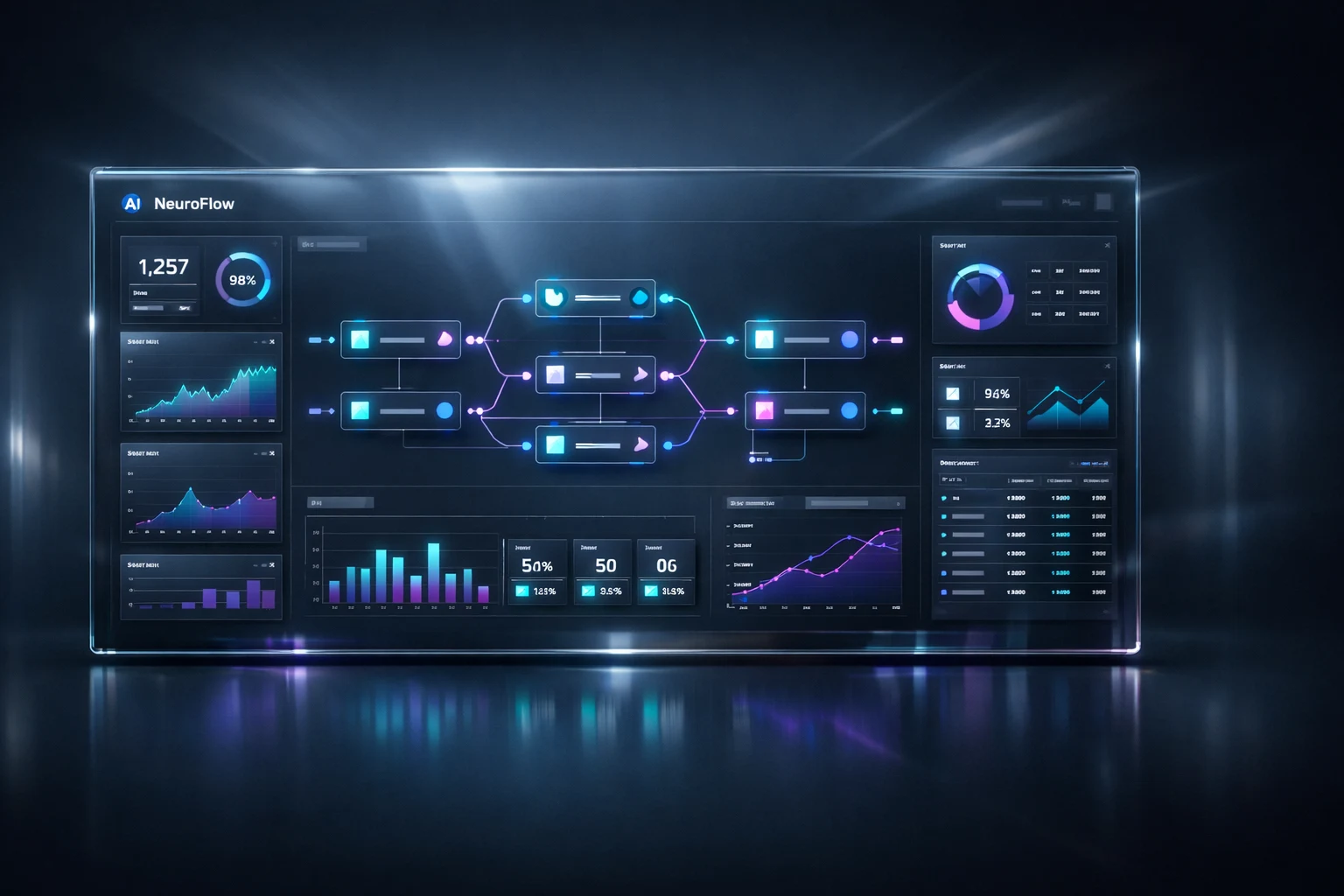 NeuroFlow dashboard felület